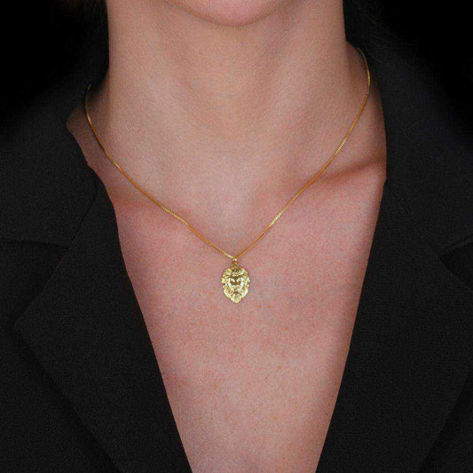 Colar Dourado Pingente Leão - Galeria