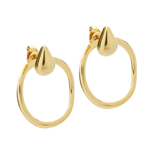 Brinco Dourado de Gota com Argola